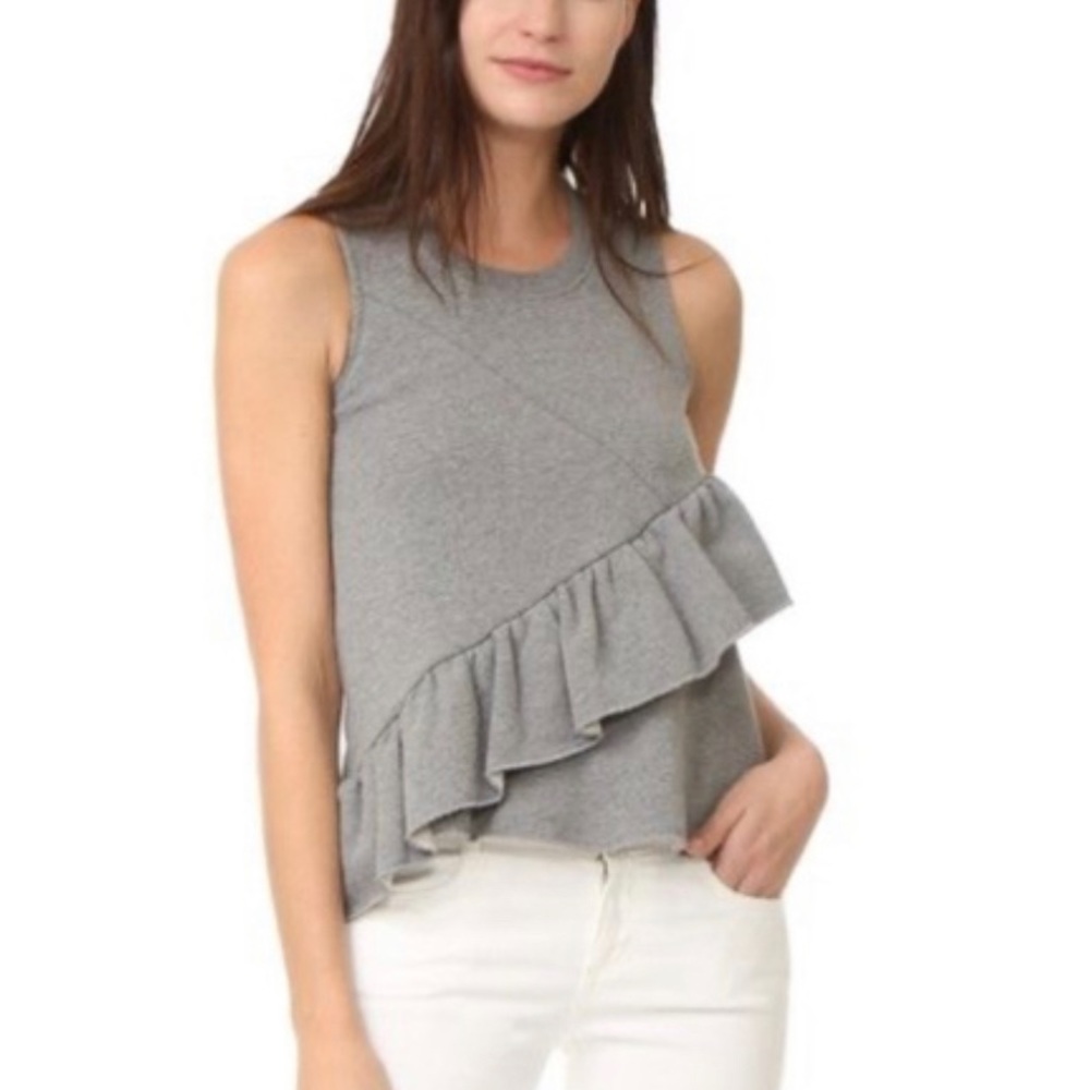 Carven Sleeveless Peplum Sweatshirt